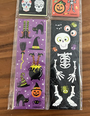Amscan Halloween Stickers 36 Pcs/Strips Sugar Skulls Skeletons Ghosts Witches