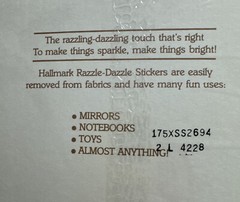 NEW Vintage 1984 SEALED Hallmark Razzle Dazzle Foil Stickers Holiday Christmas