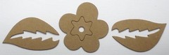 {3 Sets} FESTiVE FLOWER – Bare Flowers Unfinished Chipboard Die Cuts – 15 Pieces