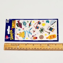 Vintage Mello Smello Scented Stickers Stinky Fish + Fresh Air + Coconut 1 Sheet
