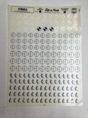 Letraset And Zip A Tone Symbols – Register Marks 70507, 554 – 3 Partial Sheets