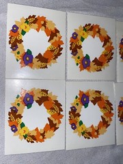 Mrs. Grossman’s Sticker Lot Fall Autumn Wreath Vintage 1995 10 Mods Sheet