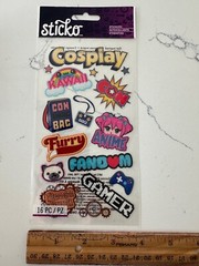 Sticko Autocollant Con Stickers CL18 Gamer Furry Badge Cosplay 16PC Scrapbooking