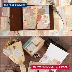 517 Pcs Vintage Scrapbook Paper,Scrapbook Supplies Stickers,Journaling Supplies