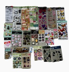 NEW Assorted Scrapbooking Stickers Embellishments Lot of 23 All Occasions NOS