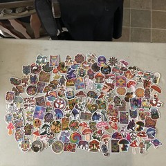 STICKERS!!! Assorted Lot Of 150+ Hippy Mushroom Peace Stickers