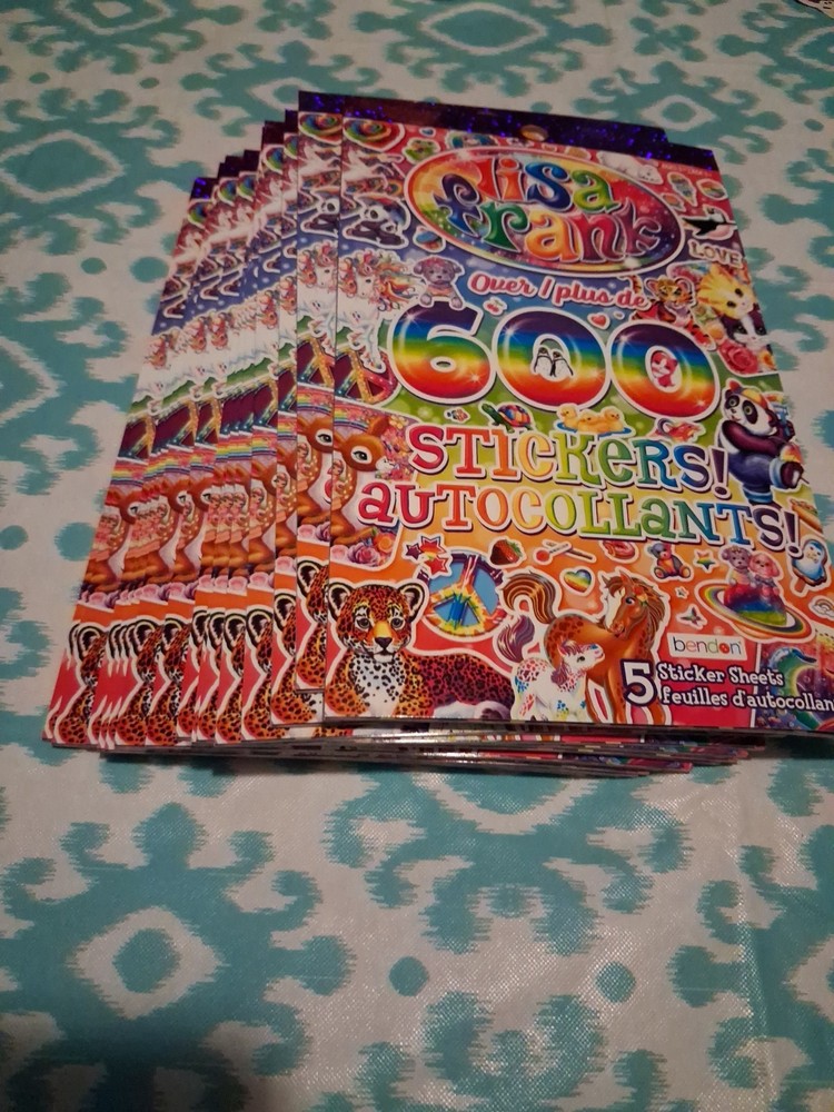 Lisa Frank Sticker Books Over 600 Lot Of 15 Party Favors Nostalgic