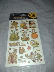 Vintage American greetings Forget Me Not Halloween Stickers 2 Sheets Fall