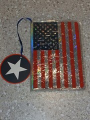 American Flag Glitter Filled Cover Journal