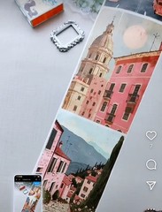 Roll of Artistic Stickers 15 City Buildings Eiffel Empire France Italy New York
