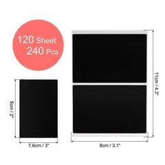 120 Sheet Black Label Stickers 3 x 2 Inch Rectangle Coding Labels for Office