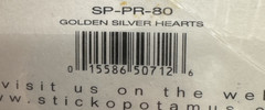 Stickopotamus 2 Packages Stickers Opal & Golden Silver Heart Binder Stickers NOS