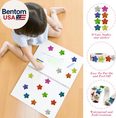 700Pcs Smiley Face Star Stickers for Kids Reward,1Inch 8 Colored Sparkly Foil St
