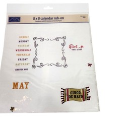 Karen Foster Design 8×8 Calendar Rub-On May Multi-Color Scrapbook Words Phrases