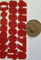 RED SHADOW CHUNKY ALPHABET Stickers(2sheet)Making Memories•Letters•Numbers•Words