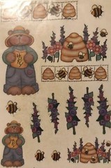 Lot of 3 Loew-Cornell Sticker Art: Willy B, Gordy & Gardenia, Ted E. Bear