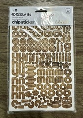 Basic Grey **PORCELAIN** Coordinating Designer Chip Stickers Alphabet NEW