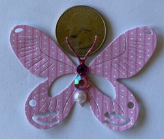 FANCY BUTTERFLY Pre-Made Die-Cuts (2pc)Victorian•Steampunk•Filagree •Glittered••