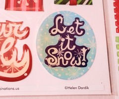 Christmas Sticker Lot Die Cut, 3-D, Glass Beaded Penguins, Snowman Snow Flake