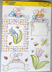 Bo Bunny Jan Lanoy Cardstock Stickers 2002 Galore Rabbits Insects Flowers