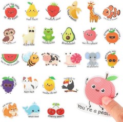 50 Pcs Anxiety Sensory Stickers Motivational Textured Calm Strips Cute Animal…
