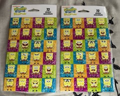 SpongeBob SquarePants Stickers Viacom Kids Squad Nickelodeon Sealed 2010 2 Packs