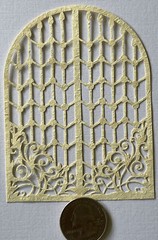 INTRICATE WINDOW/DOORWAY Die-Cuts(3pc)Antique•Key•Front door•House •Stain Glass•