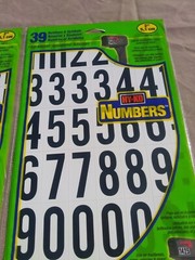 2″ VINAL STICKERS LETTER AND NUMBERS COMBONATION PACK GENERAL USE AS SHOWN