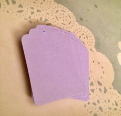 21 Hand Punched Lilac Gift Tags, Scrapbook, Crafts, etc.
