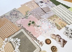 Scrapbook Pages Kit Ephemera Papers Images Stickers Frames Junk Journal Cards