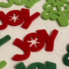 Dimensions Red Green Christmas Tree Joy Scrapbook Cards Embellishments 60ct