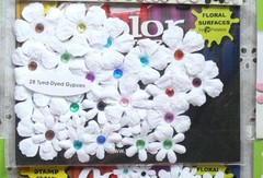 28 CMC GYPSIES – WHITE with Multi-Coloured Jewels – 25-35mm Petaloo I