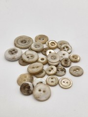 Grungy Vintage Buttons – Mixed Lot for Junk Journaling & Mixed Media Art