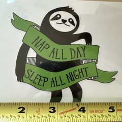 4 units-Crafter’s Square Sloth Nap All Day Sleep All Night Rub-On Transfers New