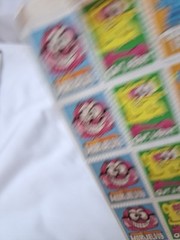 Vintage Retro 90s Lick N Stick Stamp Stickers Full Sheet Rewards Funny Monsters