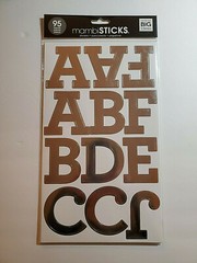 MambiSticks Large Aurora Silver Foil Alphabet & Number Stickers New