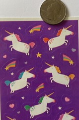 COLORFUL CHUBBY UNICORN Stickers(17pc)Heartline •Mystical •Animal•Rainbow•Heart