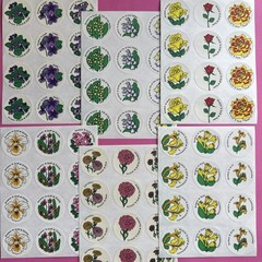 CTP Flower Scratch & Sniff Floral Full Sheet Sniffy Set Rose Lilac Carnation Lot