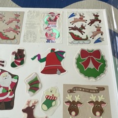 80s Stickers Vintage Large Bears Fuzzy, Glow In Dark Christmas LOT Sandylion!