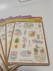 7 pks Vintage American Greetings Stickety-Doo-Da Gardening Flowers Birds Rose