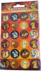 The Lion King Stickers Kids Disney Round Kiara Rafiki Simba 4 Sheets 96 count 3+