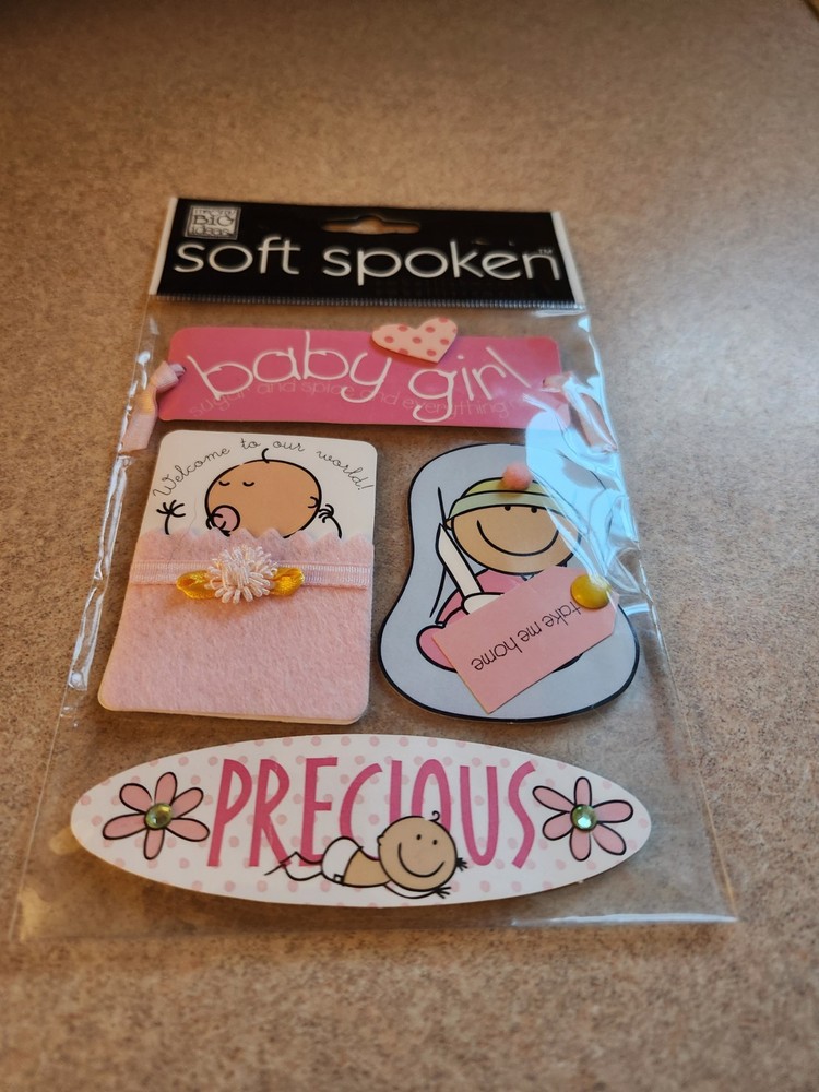 Me & My Big Ideas/Soft Spoken~Baby Girl~Dimensional Stickers