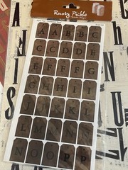 Alphabet Stickers Scrapbook Lot Typewriter Letters Rusty Pickle Vintage Crafts