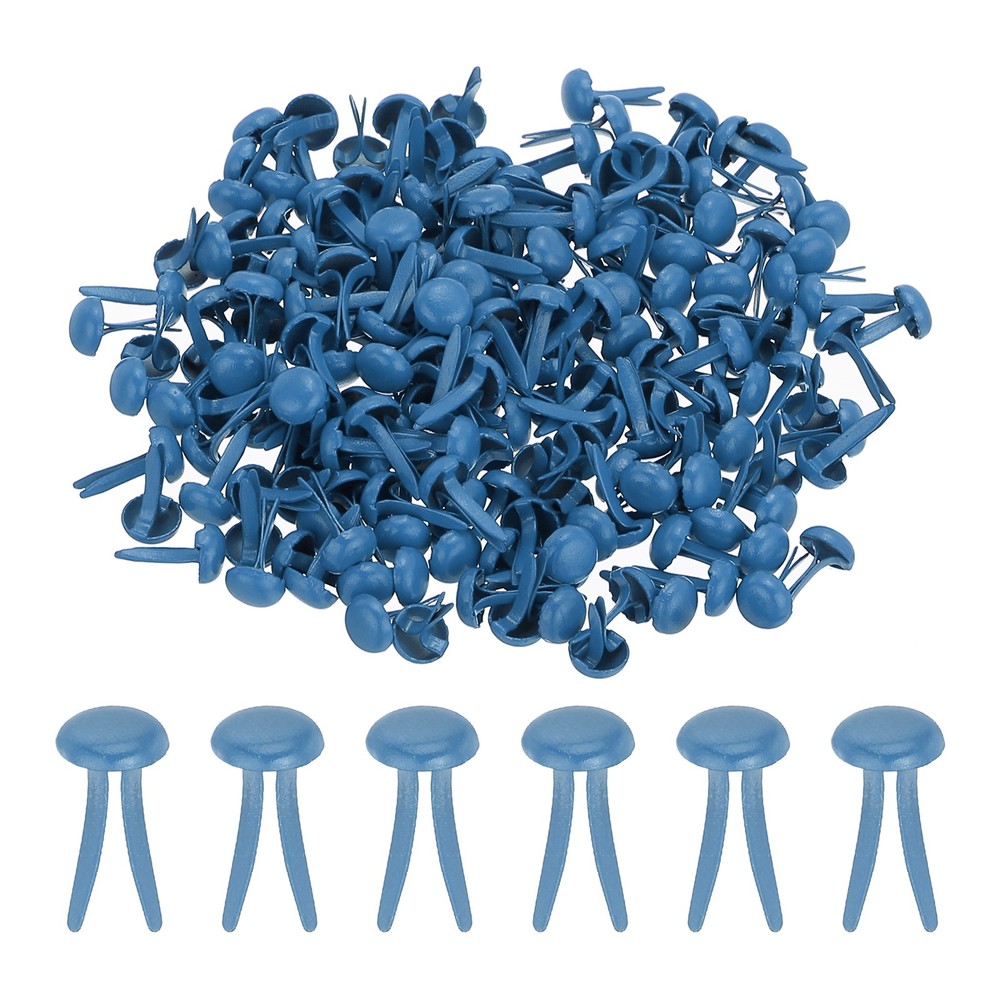 1000 PCS Paper Brass Fasteners Split Pins, Dark Blue, 5 x 9 mm