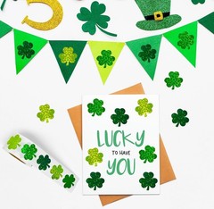 500 Pack St Patricks Day Shamrock Stickers Roll Green Glitter Clover Crafts