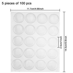 Enenes 100 PCS Epoxy Stickers, 1 Inch Clear Dome Seal Stickers Round，100pcs