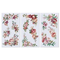 3pcs/Set Corner Flower Rub on Transfers for Furniture and Crafts 6×12 inch Ro…
