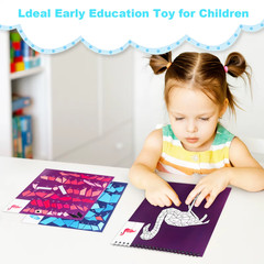 1PCS Sticker by Number Book for Kids Ages 4-8, Fun Craft Activity, Educational B