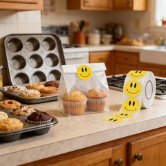 500 Pcs Yellow Smiley Face Stickers – 1 Inch Happy Face Stickers Round Roll Smil