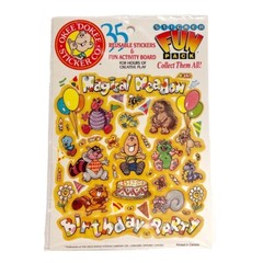 Vintage Okee Dokee Sticker Co Sticker Packs Lot Reusable Stickers Activity Board